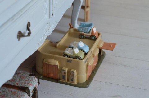 BIO garaż z 3 autami i kartonowe zabawki