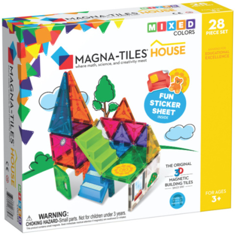MAGNA-TILES KLOCKI MAGNETYCZNE HOUSE DOM DOMEK 28 el.