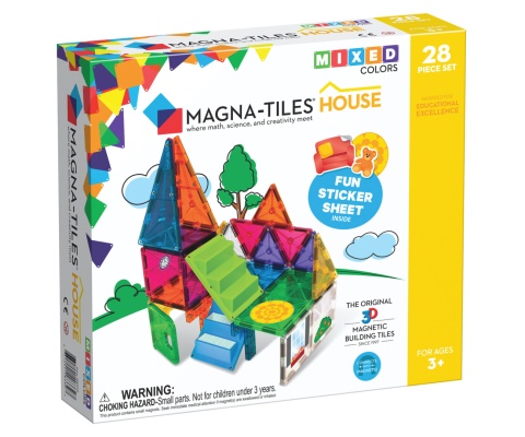 MAGNA-TILES KLOCKI MAGNETYCZNE HOUSE DOM DOMEK 28 el.