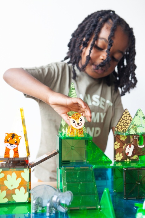 MAGNA-TILES KLOCKI MAGNETYCZNE JUNGLE ANIMALS ZWIERZĘTA DŻUNGLA 25 el.