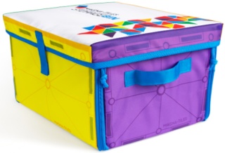 MAGNA-TILES SKRZYNIA POJEMNIK NA KLOCKI MAGNETYCZNE MATA INTERAKTYWNA 2W1