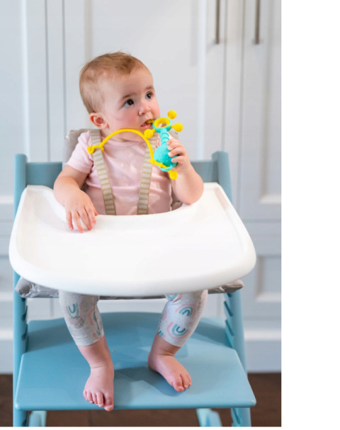 Gumlii Sensoryczny gryzak grzechotka MOBI