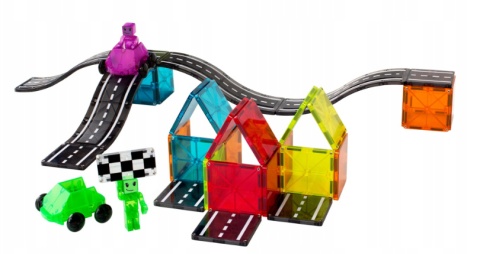 MAGNA-TILES KLOCKI MAGNETYCZNE DOWNHILL DUO 40 el