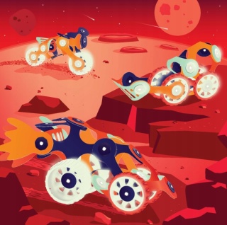 CLIXO KLOCKI MAGNETYCZNE MARS ROVERS 30 EL.