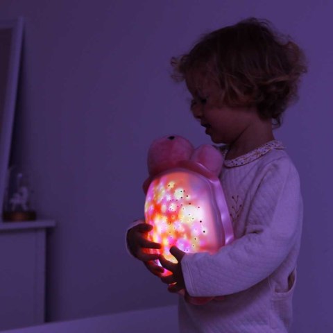 Cloud B CLTT-7323-T2P N10/20 Lampka nocna + pozytywka Żółw różowy 2w1