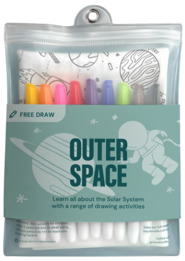 Duża Mata Silikonowa do Kolorowania A3 - Kosmos