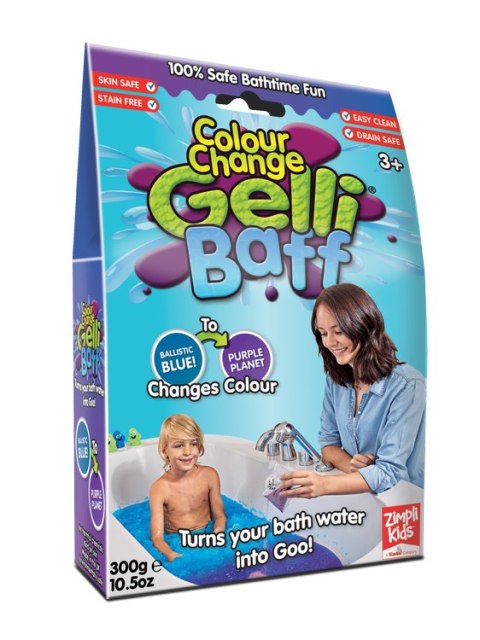 Magiczny proszek do kąpieli, Gelli Baff Colour Change, błękitny, 3+, Zimpli Kids