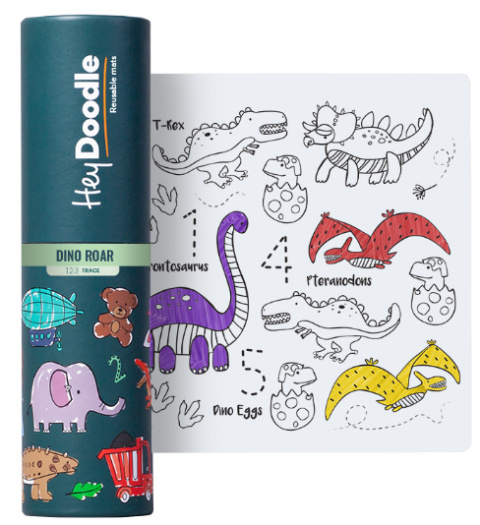 Mata Silikonowa do Kolorowania A4 - Dinozaury