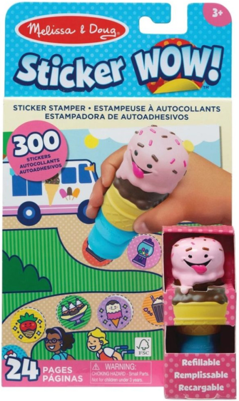 STICKER WOW! STEMPELKI Z NAKLEJKAMI LODY Melissa & Doug