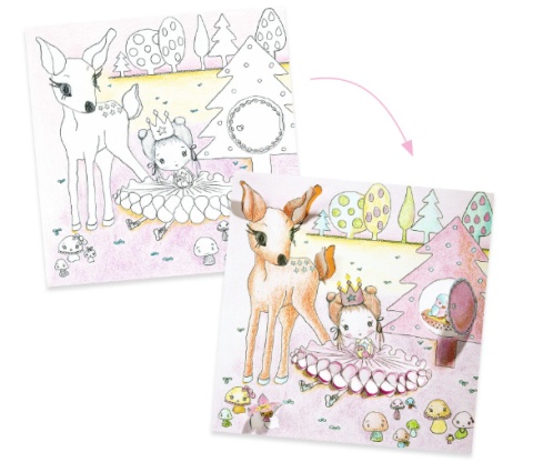 DJECO Kolorowanki z okienkami PUPI