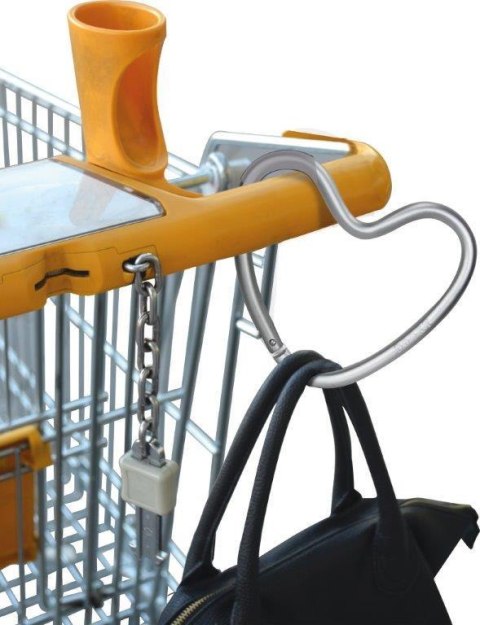 Hak/zaczep do wózka serce Matt Silver