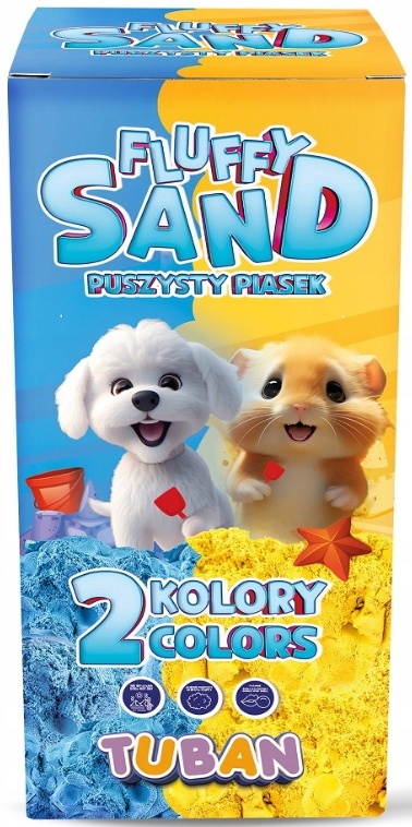 TUBAN PIASEK FLUFFY ZESTAW NIEBIESKI& ŻÓŁTY 2X70G