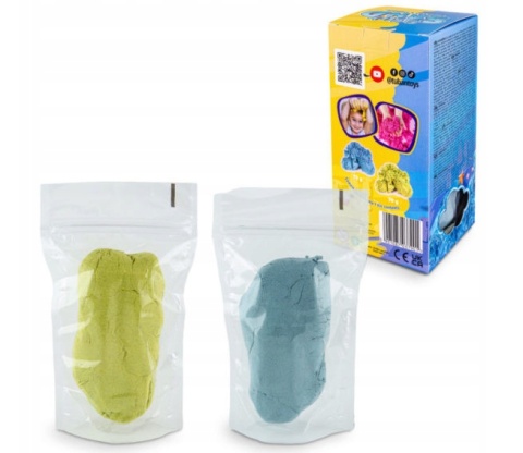 TUBAN PIASEK FLUFFY ZESTAW NIEBIESKI& ŻÓŁTY 2X70G
