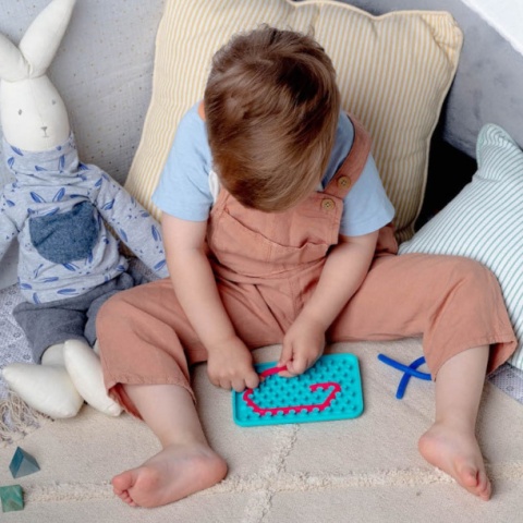 WIGGLYTOY ZABAWKA SENSORYCZNA NIEBIESKA