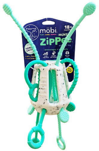 PRZECIĄGANIEC MIĘTOWY ZIPPEE ZABAWKA SENSORYCZNA 18m+ MOBI