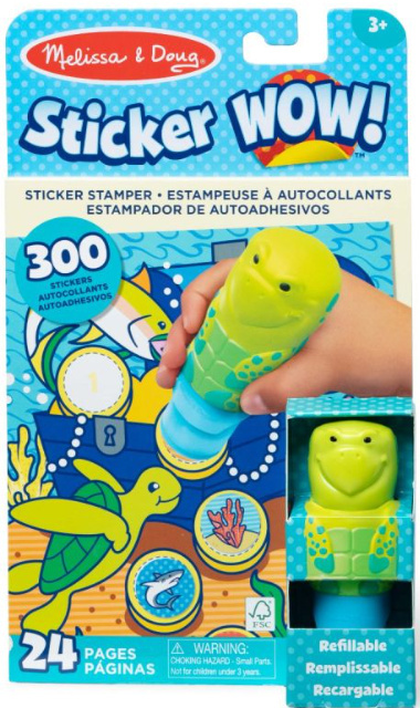 STICKER WOW! STEMPELKI Z NAKLEJKAMI ŻÓŁW Melissa & Doug