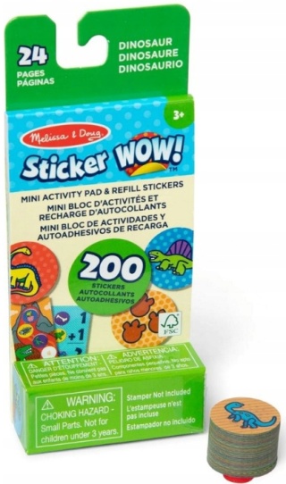 STICKER WOW! Uzupełnienie z książeczką- Dinozaury Melissa&Doug