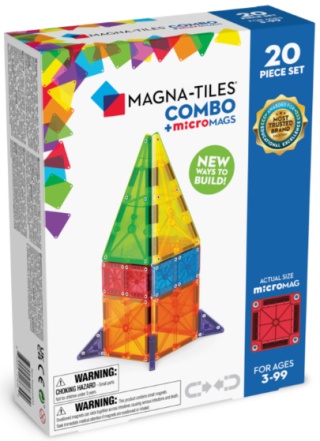 MAGNA-TILES Klocki Magnetyczne microMAGS 20 el. COMBO