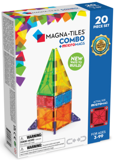 MAGNA-TILES Klocki Magnetyczne microMAGS 20 el. COMBO