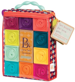 B.TOYS One Two Squeeze – klocki miękkie – zestaw mały