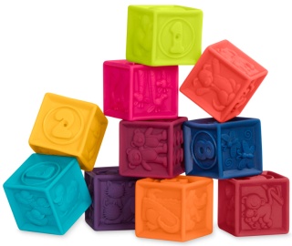 B.TOYS One Two Squeeze – klocki miękkie – zestaw mały