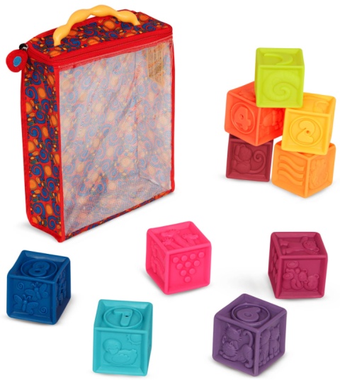 B.TOYS One Two Squeeze – klocki miękkie – zestaw mały