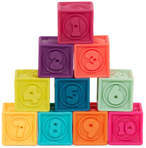 B.TOYS One Two Squeeze – klocki miękkie – zestaw mały