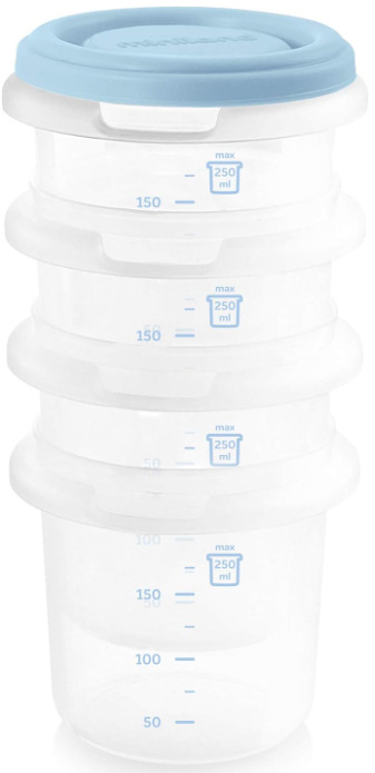 MINILAND ZESTAW POJEMNIKÓW NA ŻYWNOŚĆ DLA NIEMOWLĄT 4X250ML