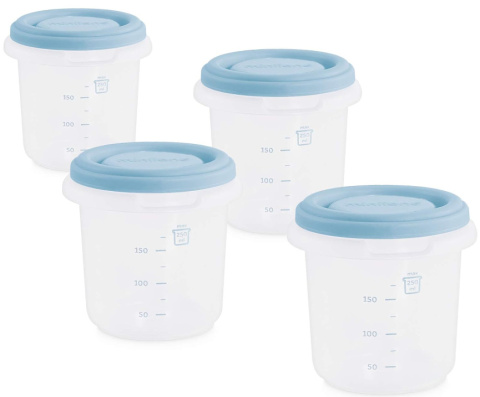 MINILAND ZESTAW POJEMNIKÓW NA ŻYWNOŚĆ DLA NIEMOWLĄT 4X250ML