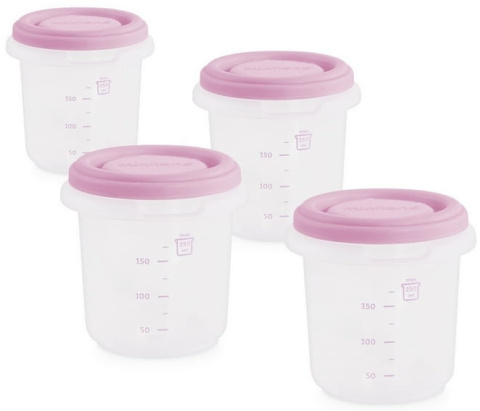 MINILAND ZESTAW POJEMNIKÓW NA ŻYWNOŚĆ DLA NIEMOWLĄT 4X250ML