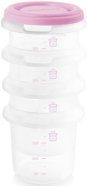 MINILAND ZESTAW POJEMNIKÓW NA ŻYWNOŚĆ DLA NIEMOWLĄT 4X250ML
