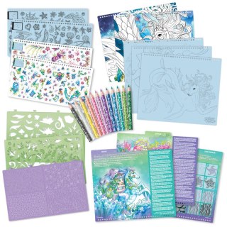 Nebulous Stars Duży szkicownik z kredkami i naklejkami L Konie Ariaz i Joyiaz