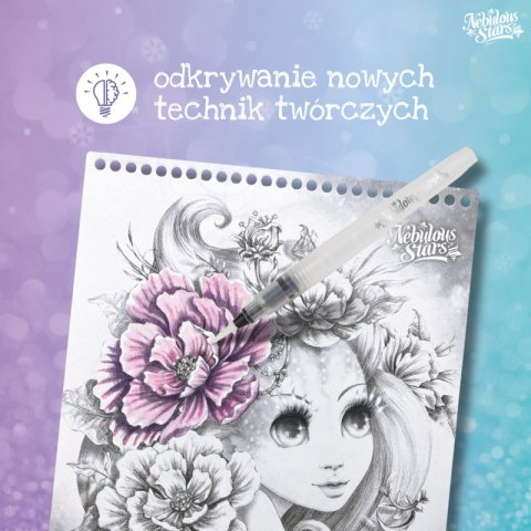 Kolorowanki z czarnymi kartkami i pisakami M Isadora Nebulous Stars