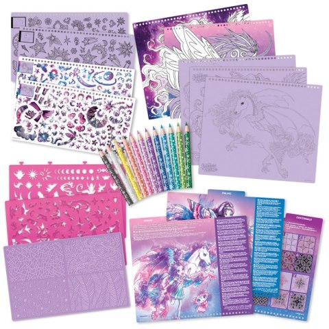 Nebulous Stars Szkicownik z kredkami i naklejkami Konie 7+