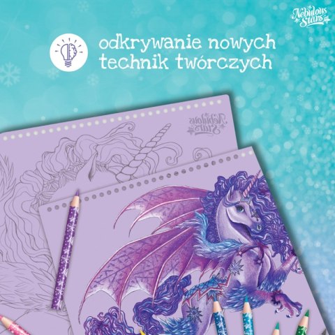 Nebulous Stars Szkicownik z kredkami i naklejkami Konie 7+
