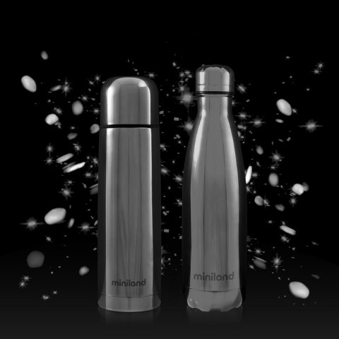 Termos dla dziecka + butelka dla rodzica Deluxe 500ml - srebrne