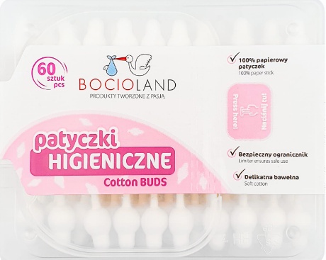 BOCIOLAND PATYCZKI DO USZU 60 SZT