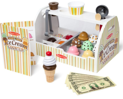 MELISSA&DOUG Drewniana LODZIARNIA KAWIARNIA Z LODAMI Zestaw