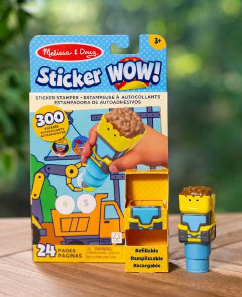 STICKER WOW! STEMPELEK Z NAKLEJKAMI- BULDOŻER Melissa & Doug
