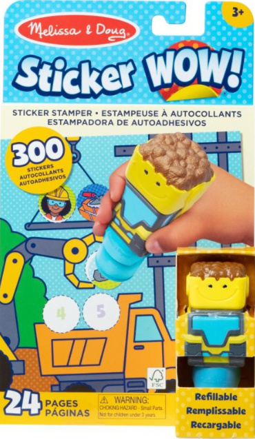 STICKER WOW! STEMPELEK Z NAKLEJKAMI- BULDOŻER Melissa & Doug