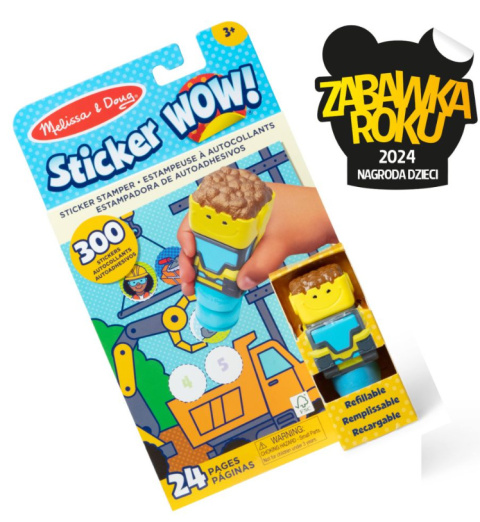 STICKER WOW! STEMPELEK Z NAKLEJKAMI- BULDOŻER Melissa & Doug