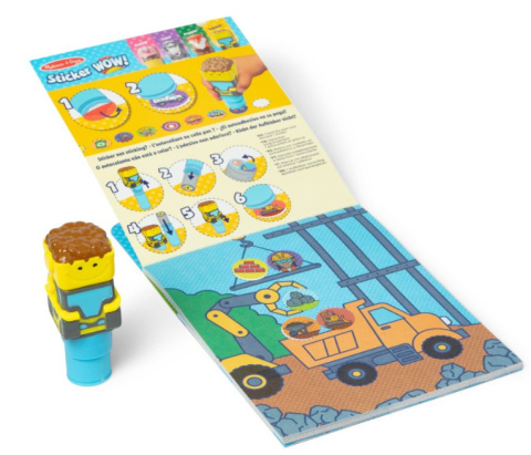 STICKER WOW! STEMPELEK Z NAKLEJKAMI- BULDOŻER Melissa & Doug