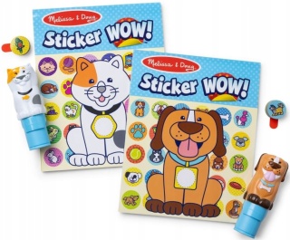 Sticker WOW! Stempelki naklejkami DWUPAK zestaw PIES i KOT 900szt