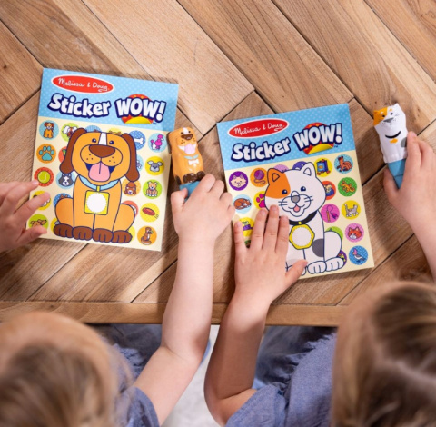 Sticker WOW! Stempelki naklejkami DWUPAK zestaw PIES i KOT 900szt