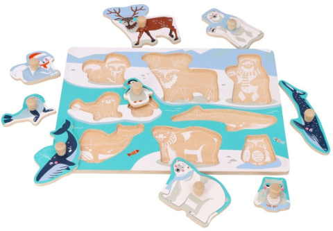 UKŁADANKA Z UCHWYTAMI ARKTYCZNE ZWIERZĘTA ADAM TOYS