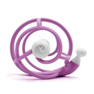 Mombella Gryzak z Grzechotką Ślimak Purple