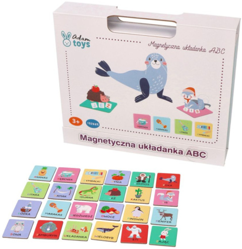 OUTLET MAGNETYCZNA UKŁADANKA ABC LITERKI NAUKA PISANIA ADAM TOYS