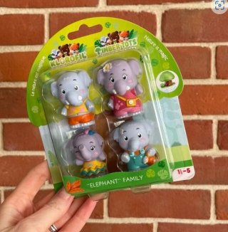 Klorofil Figurki Zwierzątek Rodzina Słoni 4 szt.