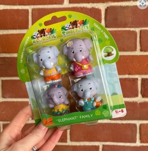 Klorofil Figurki Zwierzątek Rodzina Słoni 4 szt.