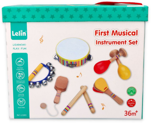 LELIN Zestaw muzyczny drewniane instrumenty